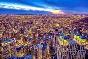 Chicago Sunset Print from the John Hancock Building