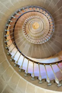 Prints of This photograph represents the staircases of the Lighthouse of the Whales, in the Ile de Re, in the commune of Saint-Clement-des-Baleine, in France Architecture Prints: The Lighthouse of the Whales Print - Ile de Re, France