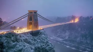 Clifton Suspension Bridge Winter View Print, Bristol UK