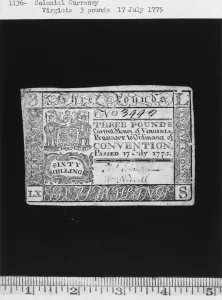 Money Prints: Virginia Colonial Currency Print, July 17, 1775