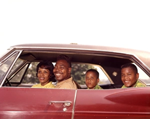 Arican-American Family Man Woman 2 Children Boys Mother Father Families In Car Automobile Arican-American Family Man Woman 2 Children Boys Mother Father Families In Car Automobile
