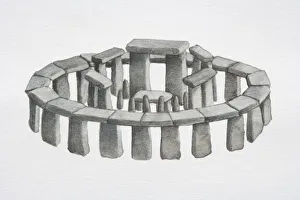 Artists impression of Stonehenge during 2800 BC Artists impression of Stonehenge during 2800 BC
