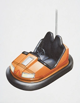 Collections/dorling kindersley prints/artwork orange dodgem car Collections/dorling kindersley prints/artwork orange dodgem car