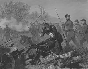 Civil War Engravings Prints: Attack at Chantilly