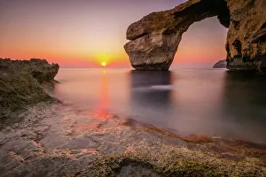 Pop art Collection: The Azure Window natural arch at sunset