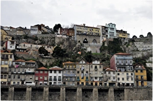 Balconies from the old buildings in Oporto Balconies from the old buildings in Oporto