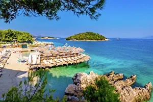Beautiful Ksamil beach, Vlore, Ionian sea, Albania, Balkans, Europe Beautiful Ksamil beach, Vlore, Ionian sea, Albania, Balkans, Europe