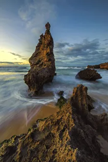 Beautiful Ocean Landscape with Rocks at Sunrise, Kenton-On-Sea, Eastern Cape Province, South Africa Beautiful Ocean Landscape with Rocks at Sunrise, Kenton-On-Sea, Eastern Cape Province, South Africa