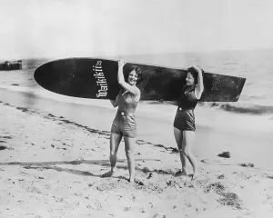 Vintage Swimwear Models Prints: Acting Sisters Shirley Mason & Viola Dan