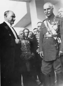 Ataturk Prints: Ataturk Greets the Shah, 1934 Print: Ankara, Turkey