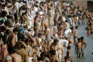 Solar Eclipse Photography Prints: Bathers During Solar Eclipse