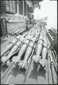 Vietnam War Prints: USS Constellation Aircraft Carrier Bomb Load Print