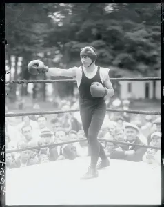 Boxing Training Prints: Boxer Practicing in Ring