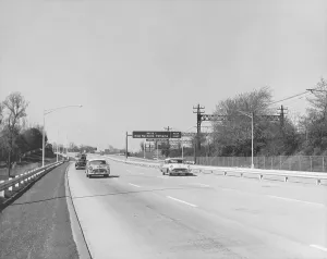 Civil Engineering History Prints: Cars on Highway