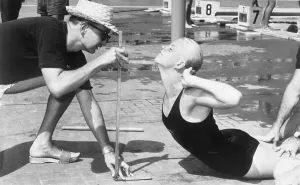 Swimming Pool Scene Prints: Checking Out