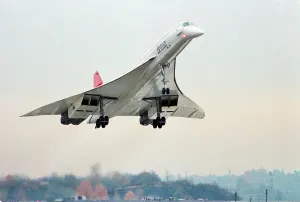 Concorde Supersonic Airliner Landing Print, Seattle 1984