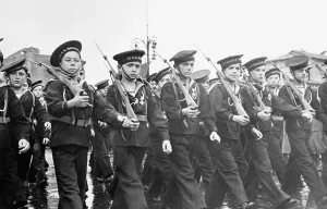 Images Dated 2nd September 2024: Fascist Marching with Weapons Print