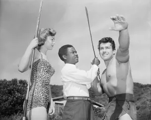 Gordon Scott Learning Correct Methods of Spear Throwing Print