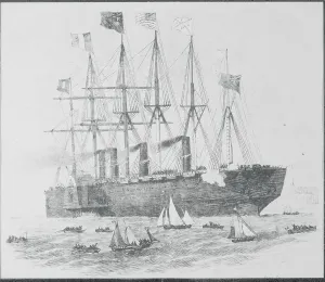 Great Eastern Steamship Prints: Great Eastern and Other Ships Sailing