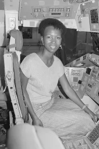 Mae Jemison in Space Shuttle Simulator Print