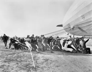 Hindenburg Dirigible Landing Crew, Print