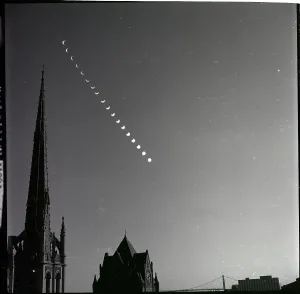 Multiple Exposure Photography Prints: Multiple Exposure Of Solar Eclipse