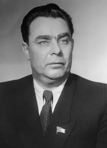 Portrait of Leonid Brezhnev Print (Original Caption)
