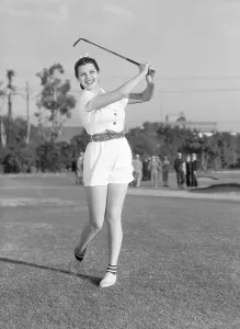 Rita Prints: Rita Hayworth Playing Golf Print, 1/11/1936