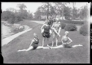 Vintage Swimwear Models Prints: Women Modeling Bathing Suits
