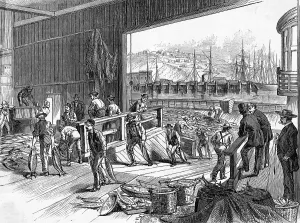 Fishermen At Work Prints: Workers Unloading Fish