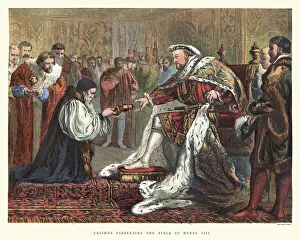 Bishop Latimer presenting the Bible to Henry VIII Bishop Latimer presenting the Bible to Henry VIII