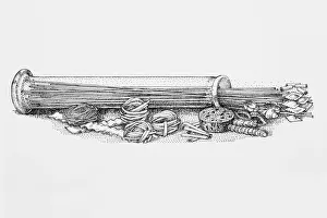 Black and white illustration of dried and fresh pasta Black and white illustration of dried and fresh pasta