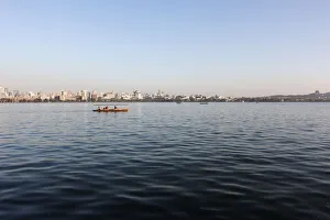 Boat sailing on the West lake, Hangzhou, China Boat sailing on the West lake, Hangzhou, China