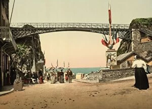 Photography Collection: Bridge La Trauchee des Anglais, Granville in Normandy, France, c. 1890, Historic