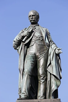 Bronze statue, Archduke Johann Fountain, Hauptplatz square, Graz, Styria, Austria, Europe, PublicGround Bronze statue, Archduke Johann Fountain, Hauptplatz square, Graz, Styria, Austria, Europe, PublicGround
