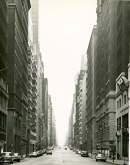 Buildings on a Manhattan thoroughfare, NYC Buildings on a Manhattan thoroughfare, NYC