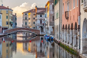 Canal in the old town of Chioggia, Veneto, Italy Canal in the old town of Chioggia, Veneto, Italy