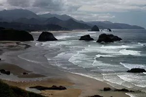 Rocky Collection: Cannon Beach, view from Ecola State Park, Oregon, USA