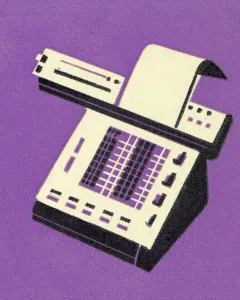 Captivating Pop Art Illustrations Prints: Adding Machine
