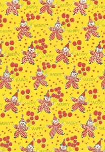 Colored Background Fine Art Prints: Clown pattern