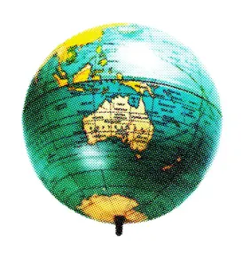 Prints of Globe Captivating Art Illustration Prints: Eastern Hemisphere Globe Print: Vibrant Halftone Dot Art