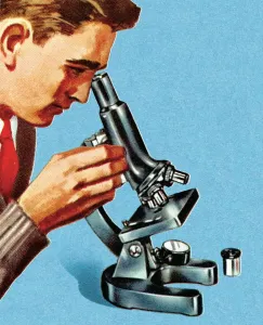 Science Illustration Prints: Microscope