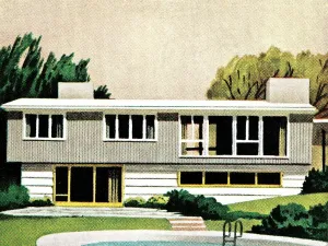 Drawing Prints: Mid-Century Home Print: Captivating Art Illustrations