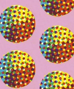 Multi Colored Dots Print - Captivating Art Illustrations