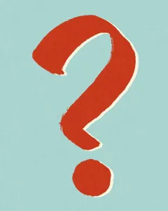 Vintage Inspired Illustrations Prints: Question Mark