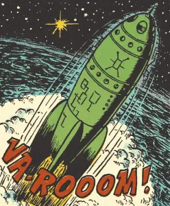 Prints of Rocket Blastoff Captivating Art Illustration Prints: Rocket Blastoff Print: Captivating Art Illustrations
