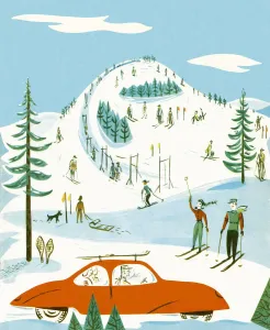 Captivating Ski Hill Scene Print by Fine Art Storehouse