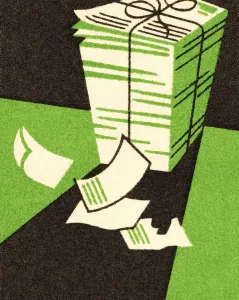 Stack of Papers Print - A Stack of Colorful Documents