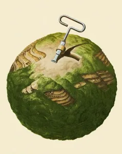 Strip Mining the Earth Print - Captivating Art Illustrations