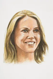 The Caribbeans, head of smiling blonde European woman, front view The Caribbeans, head of smiling blonde European woman, front view